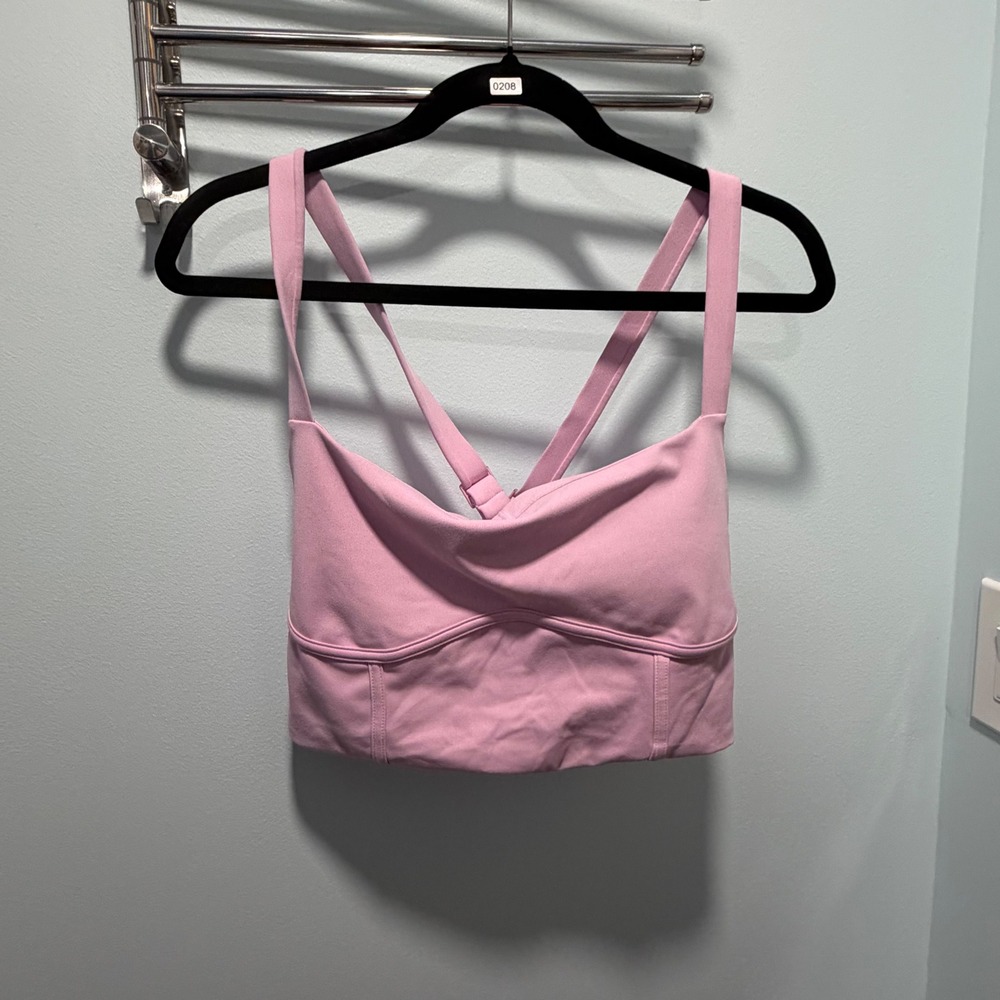Pop flex Limitless Longline Sports Bra Pink L Athleisure Gym Wort